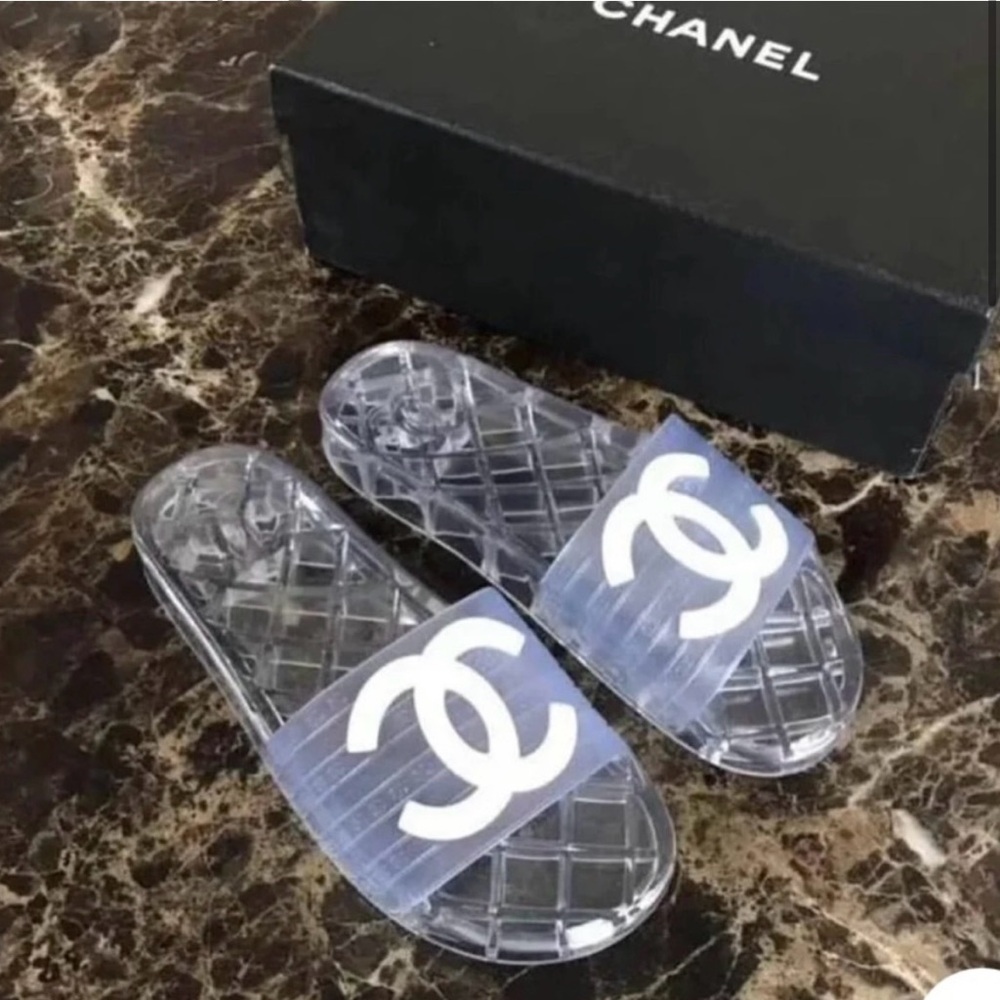 Chanel jelly slides size 8.5